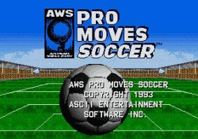 Pro Moves Soccer Title Screen